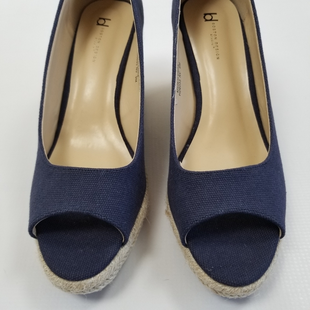 Boston Design Studio Espadrille Wedge Shoes Size 9 - Picture 5 of 10